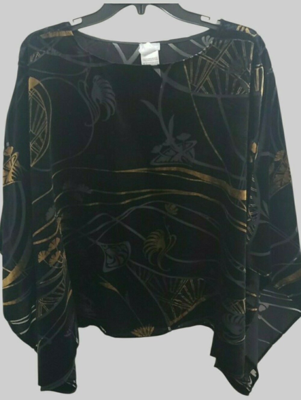 Chico's Velvet Scroll Poncho-NWT